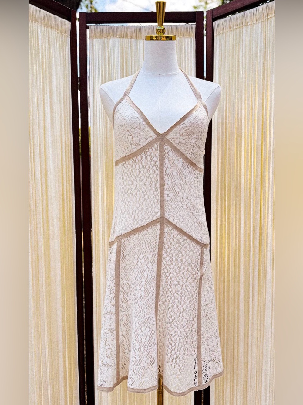 Y2K Deadstock Shelli Segal Halter Fairy Dress